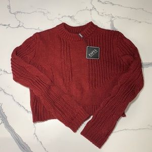 Red knit sweater